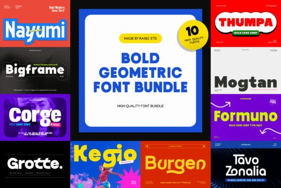 Bold Geometric Bundle: A Typeface for High-Impact Campaigns