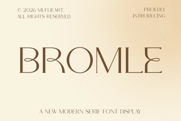 Bromle: A Modern Serif Font for Editorial Design
