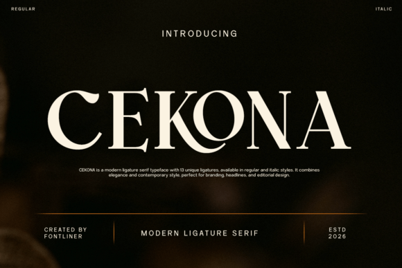 Cekona Serif Typeface for Polished Branding
