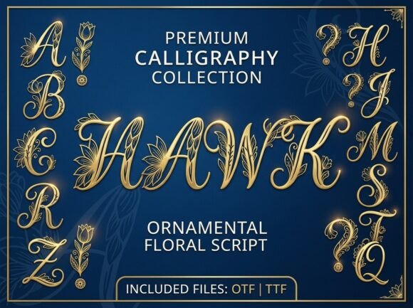 Hawk: The Perfect Decorative Display Font for Crafters