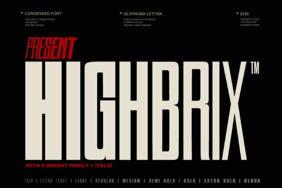 Highbrix: A Bold Sans Serif Font for Modern Editorial Design