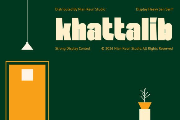 Khattalib: A Bold Sans Serif Typeface for Modern Editorial Design
