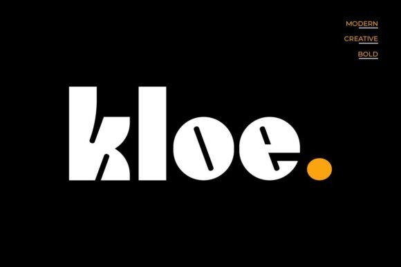 Kloe: A Bold Sans Serif Font for Crafters