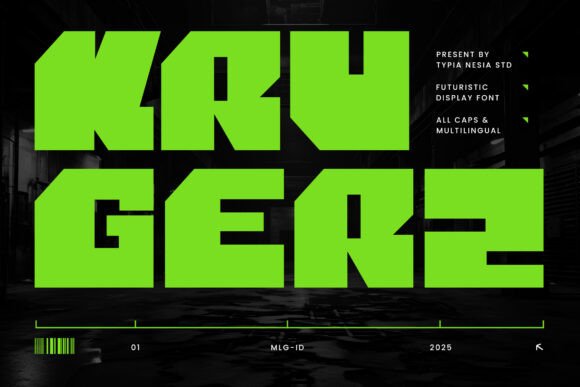 Krugerz Font: Bold Geometry for Makers
