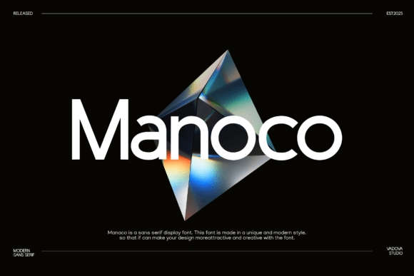 Manoco: A Modern Sans Serif Typeface for Makers