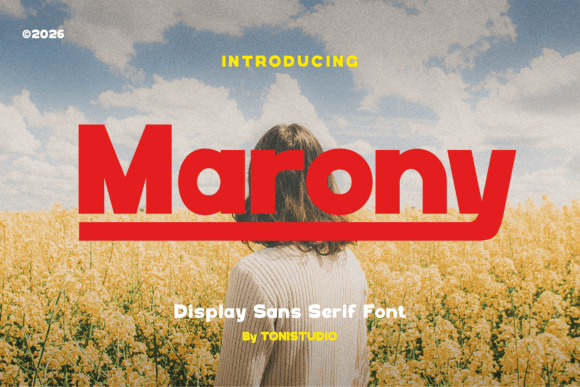 Marony: A Bold Display Font for Modern Web Design