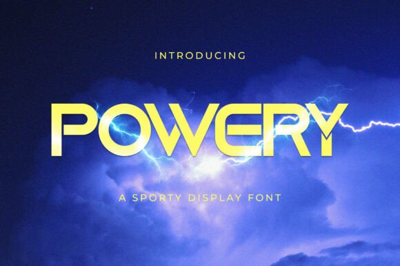 Powery: A Sporty Display Font for Bold Branding