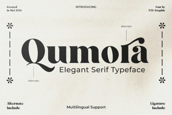 Qumora: A Modern Serif Typeface for Digital Elegance