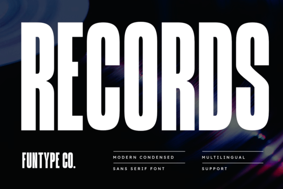 Records Font: A Modern Typeface for Bold Web Design
