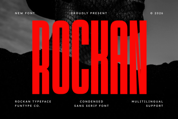 Rockan Typeface: Bold Sans Serif for Branding