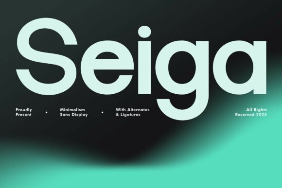 Seiga: A Modern Sans Serif Font for Bold Brands