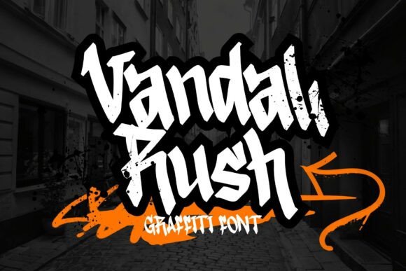 Vandal Rush: A Bold Display Font for Modern Editorial Design