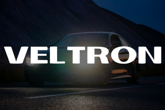 Veltron: The Ultra-Wide Display Font for Bold Brands