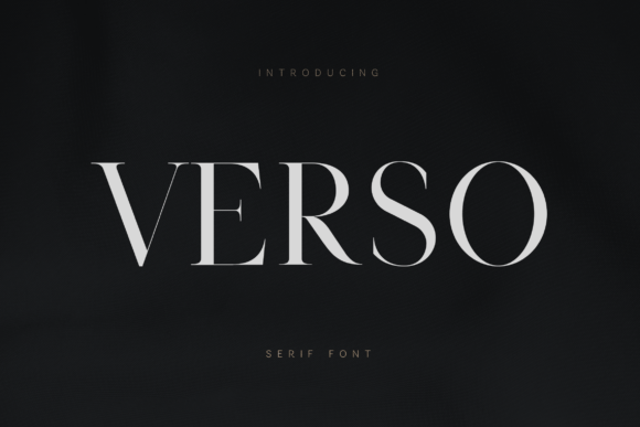Verso: A Refined Serif Font for Editorial Design